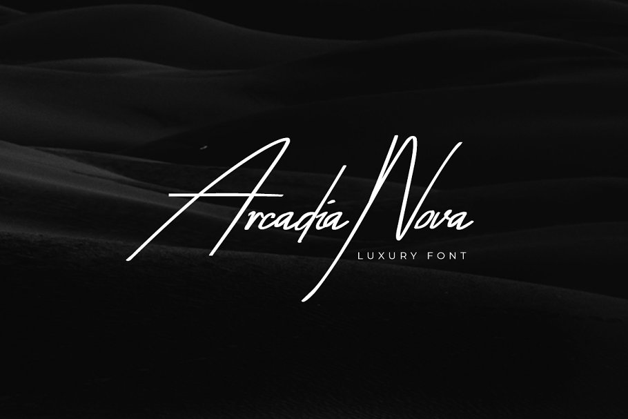 Beispiel einer Arcadia Nova-Schriftart